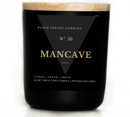 Black Velvet Candles- Mancave