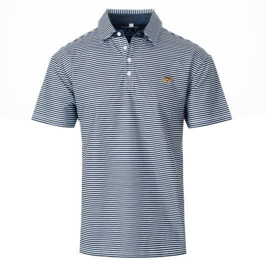 Fieldstone- Navy & White Polo