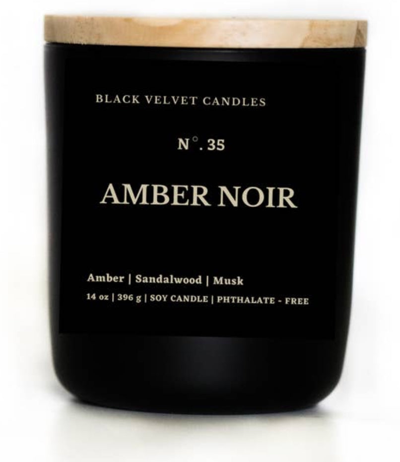 Black Velvet Candles- Amber Noir