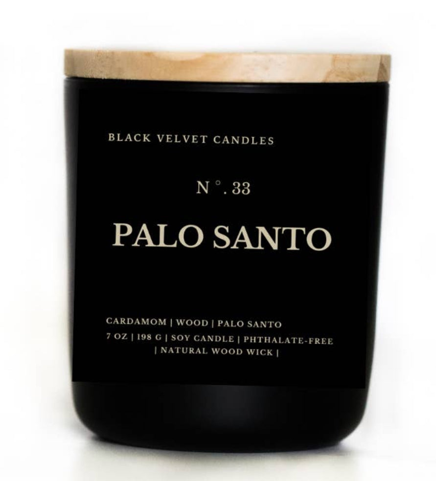 Black Velvet Candles- Palo Santo