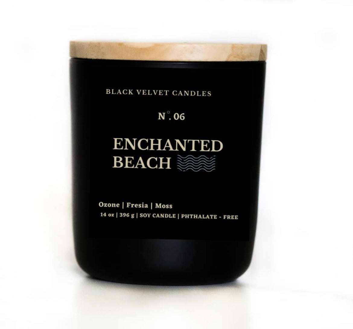 Black Velvet Candles- Enchanted Beach
