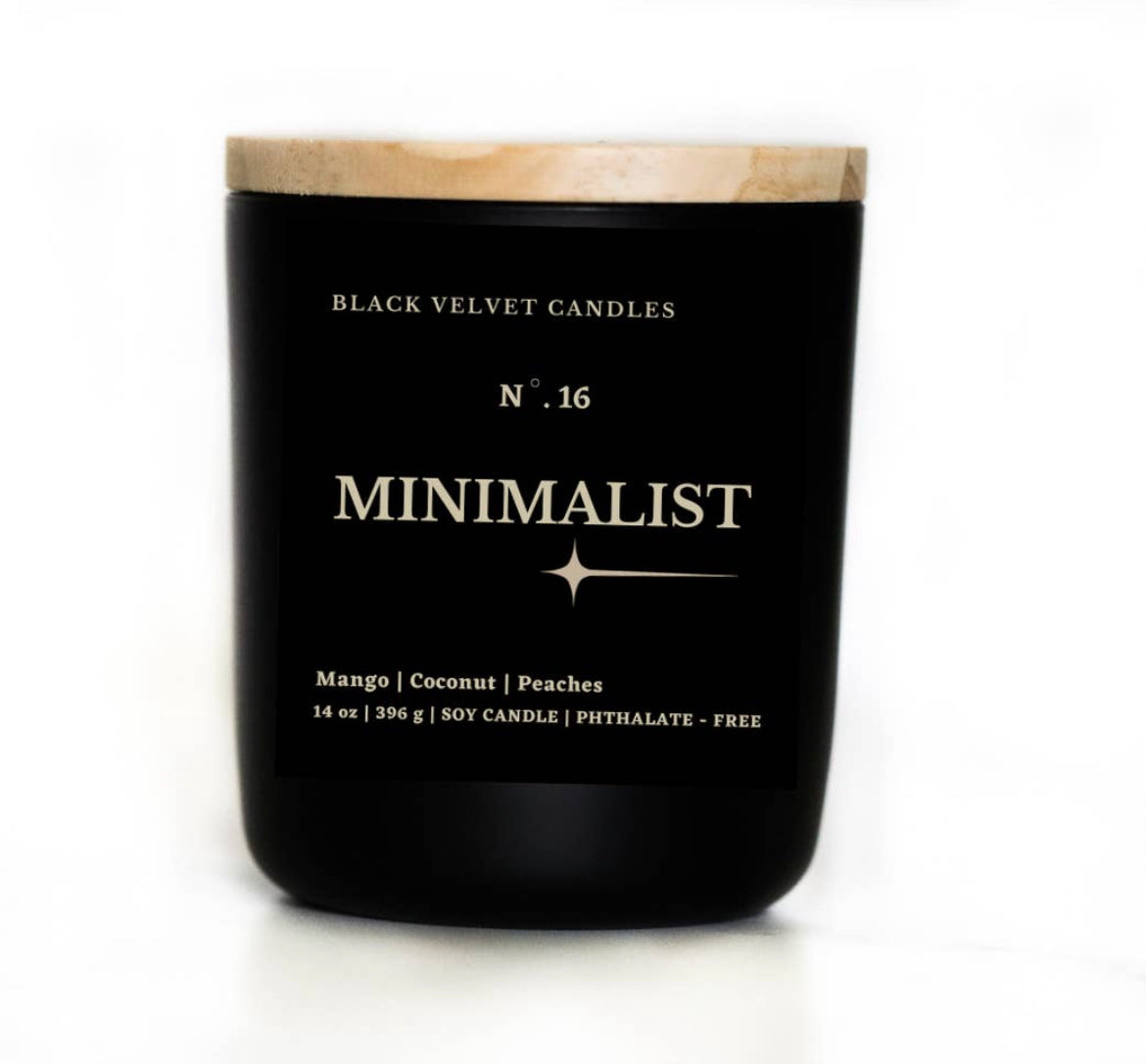 Black Velvet Candles- Minimalist